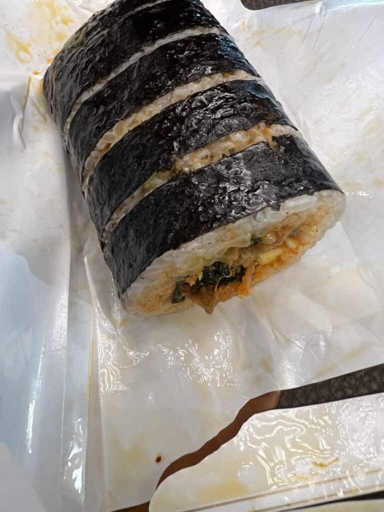 韓国旅行中に食べたキンパ